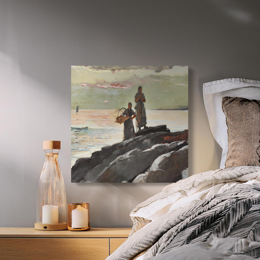 Vintage Coastal Seascape Women Wall Art
