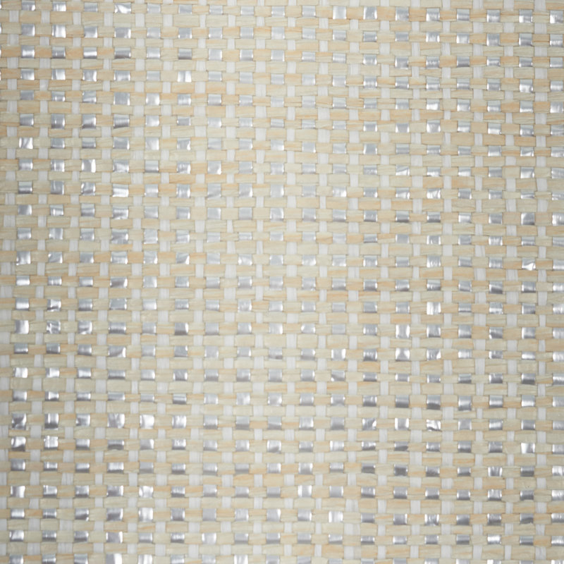Metal Paperweave Wallpaper, Ivory