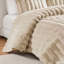 Ensemble de couette côtelée en fausse fourrure 3 pièces, taupe, roi