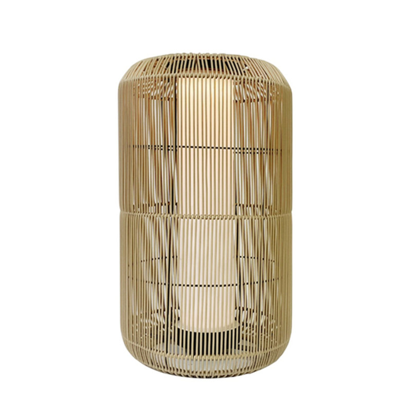 Rattan Table Lamp, 55 cm H x 30 cm W x 30 cm D