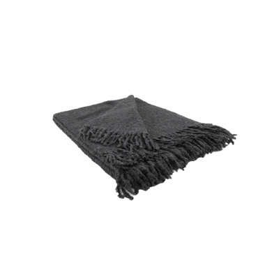 Jeté décoratif en fibre d'alpaga Fibre par Auskin - finition bouclée traditionnelle 57 x 71 po