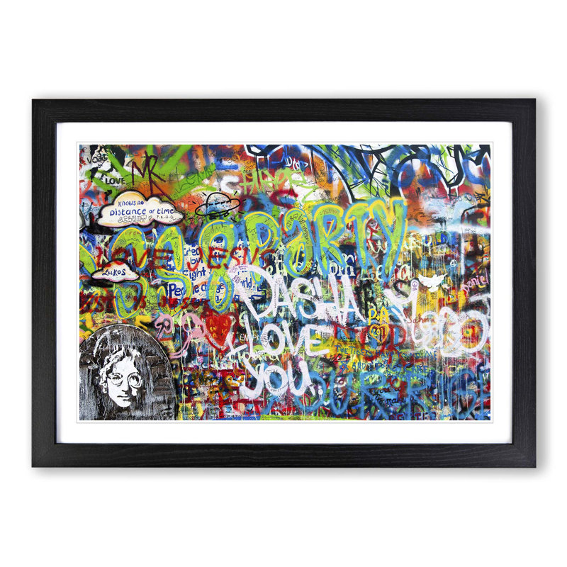 Graffiti 2 Framed - Framed Print, Black