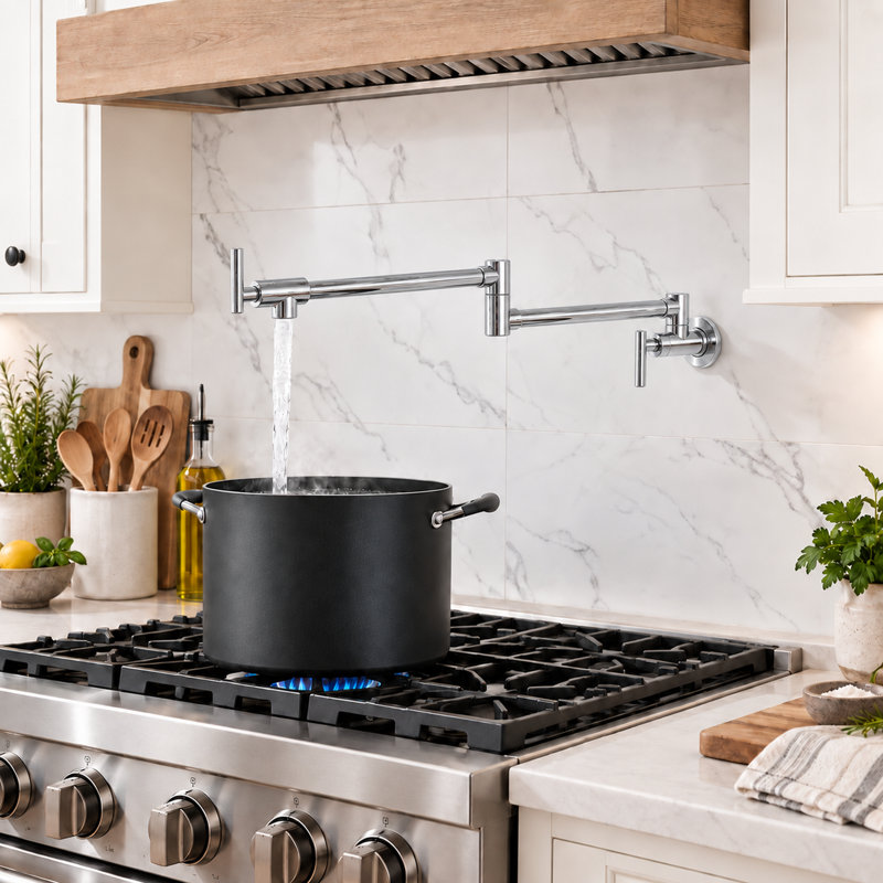 Wall Mounted Pot Filler, Chrome