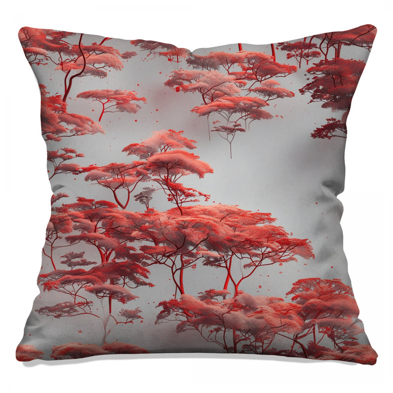 Coussins décoratifs Red Canopy Trees, 18 x 18 pouces