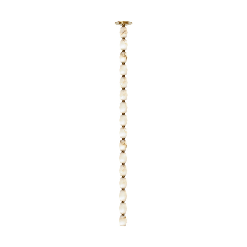 Sean Lavin Collier 36 Pendant in Polished Nickel with Alabaster shade, 3000K, Gold