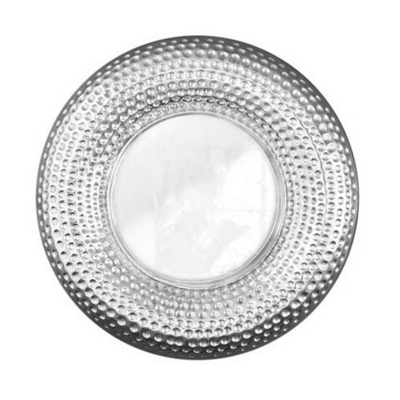 Sarafina Aluminum Circle Wall Mirror, Silver