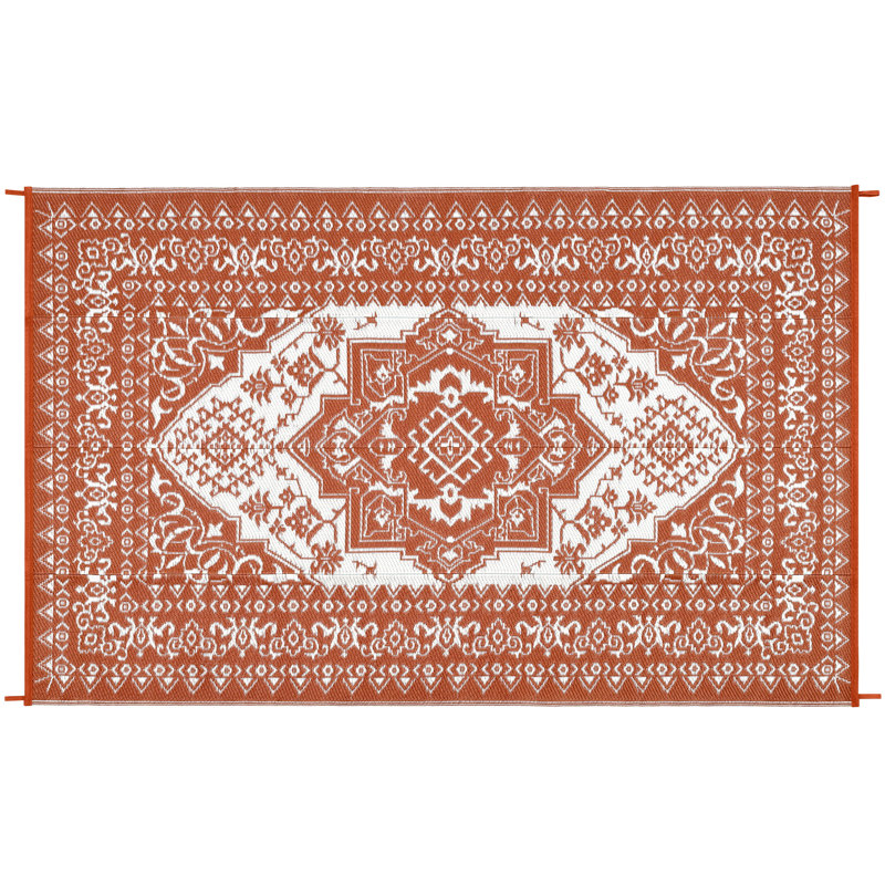 Outdoor Rug Waterproof Reversible Rug Plastic Straw Rug, Foldable Lightweight Camping Rug with Storage Rug, 4 Stakes, UV Resistant Patio Rug, Outdoor Carpet for Backyard Garden