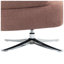 Fauteuil demi-tonneau pivotant en mélange de polyester de l 25,2 po x P 26,8 po x H 28,3 po ModaForm Home