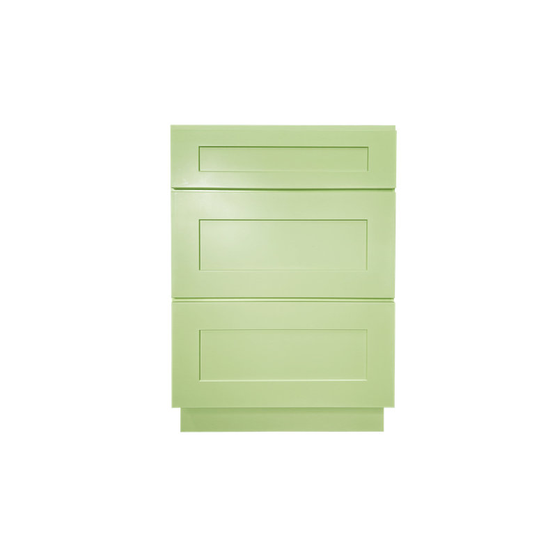 Armoire de base à 3 tiroirs en contreplaqué Shaker, prête à assembler, 21"