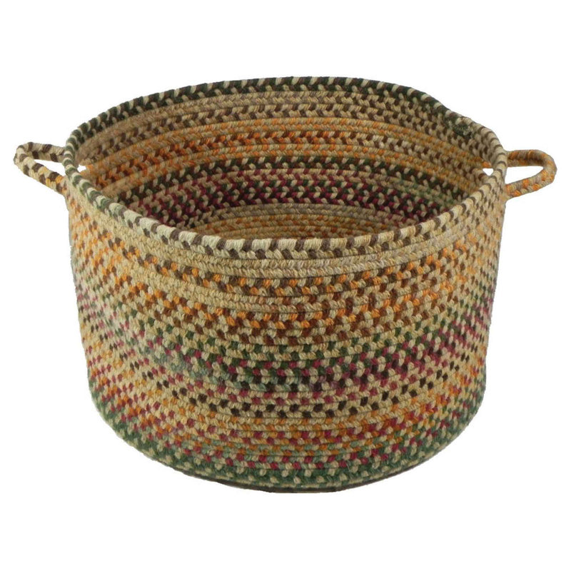 Loon Peak® Kenji Fabric Decorative Basket, Amber, Basket 16"