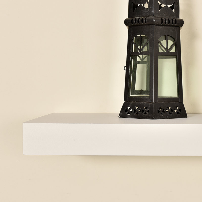Bovina Floating Shelf, 2" H x 48" W x 9.25" D, White