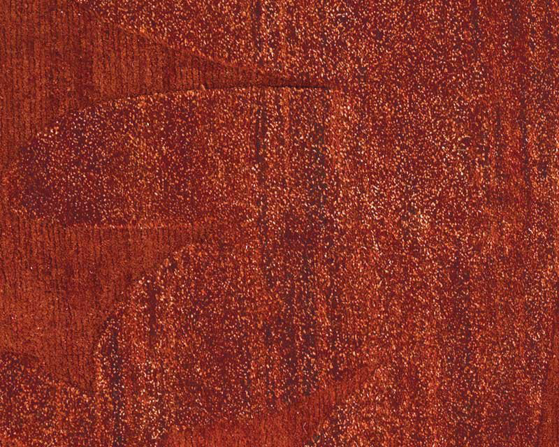 Paradise Floral Area Rug in Orange/Red, Rectangle 9' x 12'