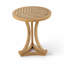 Table d'appoint ronde contemporaine avec trépied courbé - Table d'appoint compacte