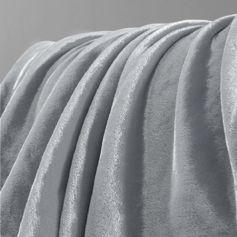 Roundhay Thermal Snug Polyester Throw Blanket, Silver