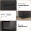 Commode 4 tiroirs en bois noir avec rangement intégré