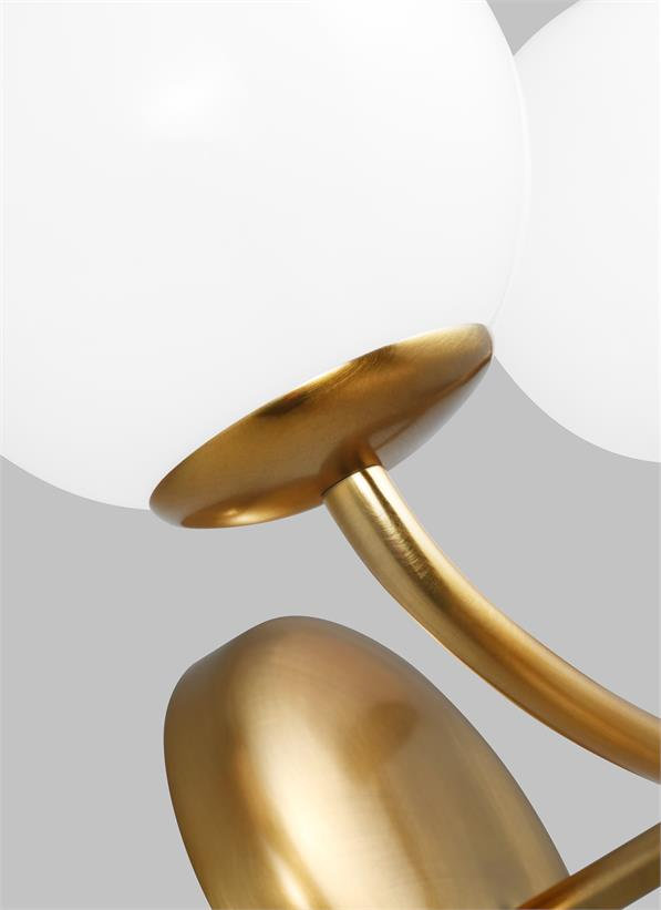 Alain 2-Light Vanity Light, Burnished Brass