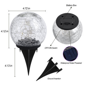 Naofe Outdoor Pathway Light, Made Of Metal/Glass In Black/Gold Colour/Milk Glass, 3-Light Candelabra In Vintage/Retro Look, Height Max. 220 Cm, Garden - View #2