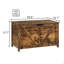 Banc de rangement rustique brun avec intérieur spacieux et poignée en forme de U, organisateur de coffre à jouets polyvalent et solution d'assise pour plusieurs pièces, assemblage facile et fabrication durable