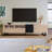 TV Stand  80'' TV With Double Storage Space, Media Console Table, Entertainment Center With Drop Down Door  , , Home Theatre-915312898