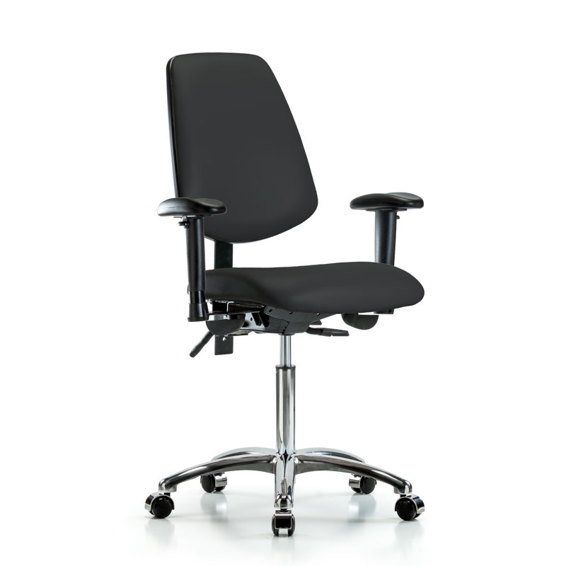 Chaise de travail Belle, Roulettes, Noir, Non inclus