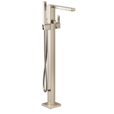 90 Degree Single Handle Floor Mounted Tub with Handshower