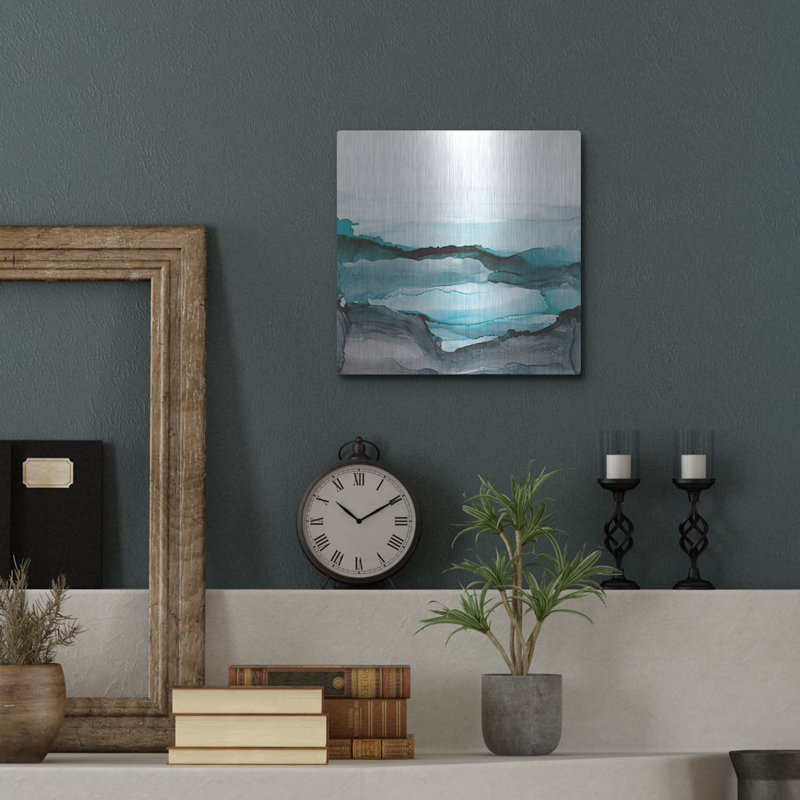 Art mural en métal Wrought Studio ™ «Aquascape 2» par Chris Paschke, H 12 po x l 12 po