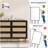 42.5" Wide Farmhouse Dresser for Bedroom, 6 Drawers, Rattan Wood Chest with Gold Handles, Chest for Closet-1096593486