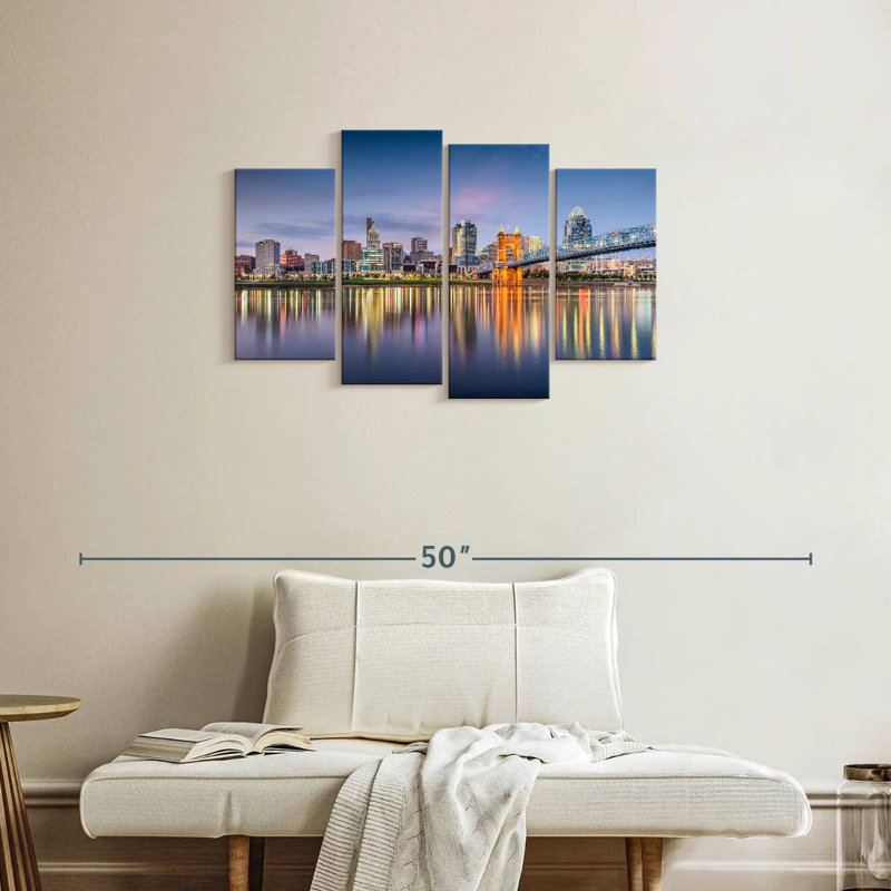 Hannes Cincinnati City Skyline, H 22 po x l 36 po