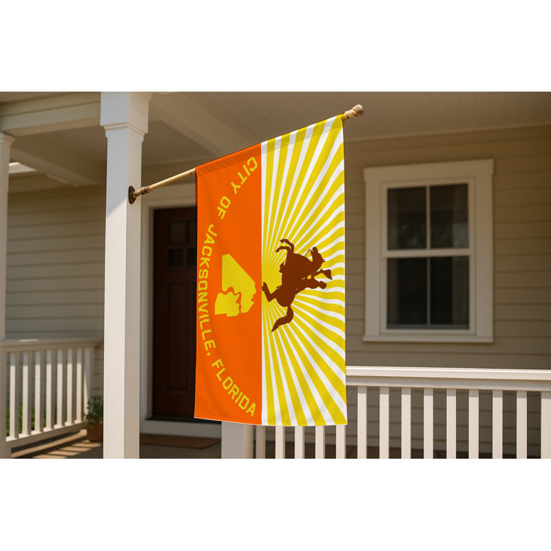 Drapeau de la ville de Jacksonville — Drapeau extérieur, 24" H x 36" W