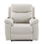 Fauteuil inclinable électrique en microfibre beige polie avec fonction de levage, chauffage et massage