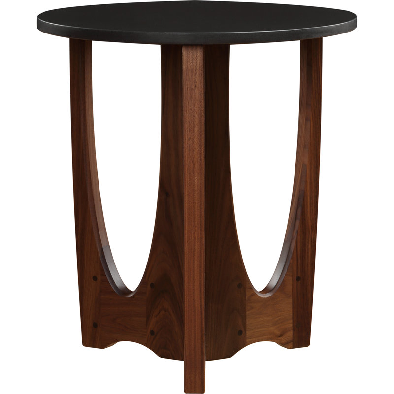 Walnut Grove Drink Table - Stone Top, 24" H x 22" W x 22" D