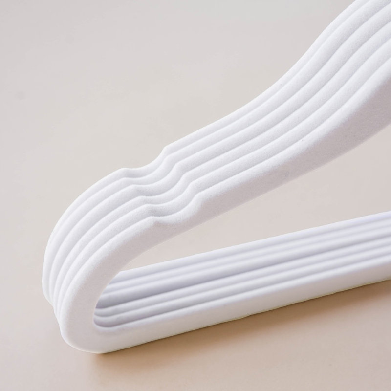 3 pousses - cintres antidérapants en velours pour vêtements de bébé - paquet de 30, White