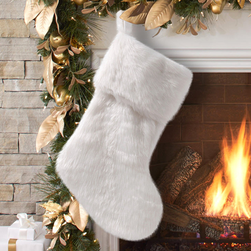 Christmas Solid Stocking Christmas Decorations Gift Bag, WH