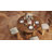 Round Dining Table For 4-6 People, Round Pedestal Dining Table, Kitchen Table With Strip Columns Base-303422075