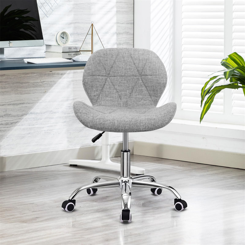 Erltrud Office Chair, Blue, Fabric