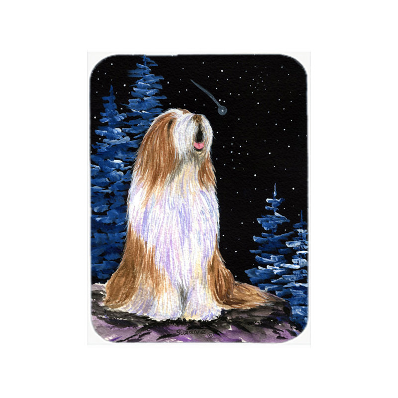 Planche à découper en verre rouge baril en forme de Collie barbus®