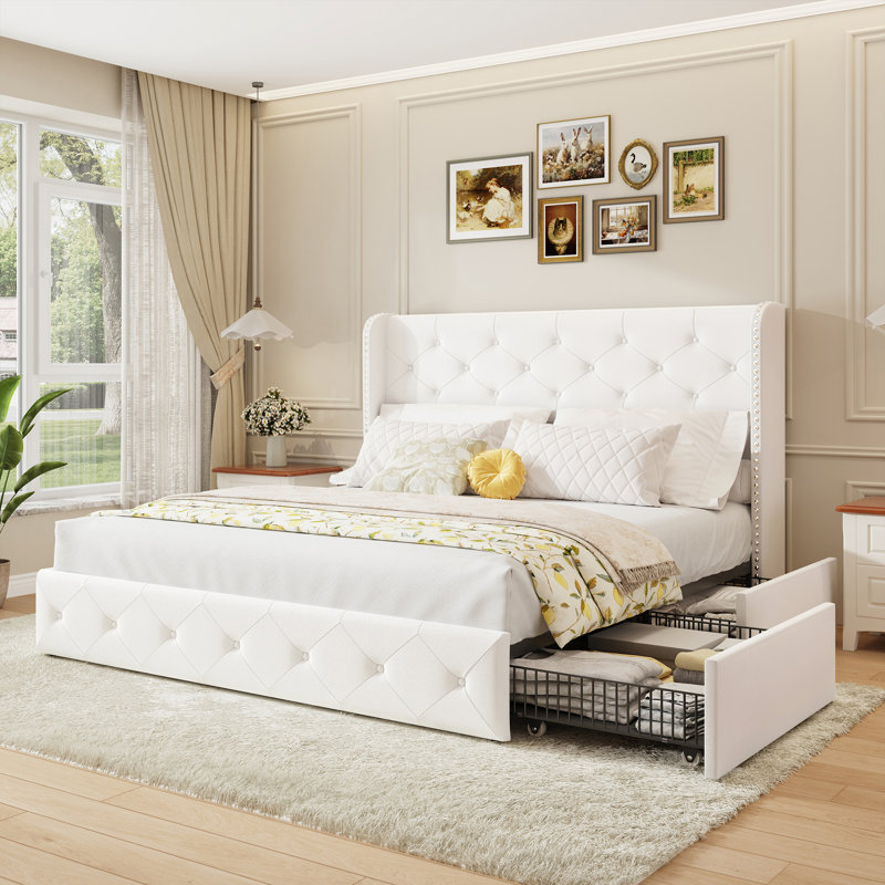 Difiore Bed, Full, White