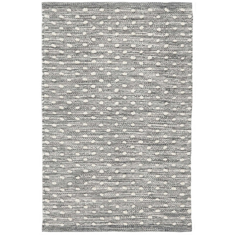 Hobnail Grey Handwoven Performance Rug, Rectangle 8' x 10'