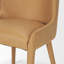 Chaise en cuir brun clair Nolan Slope