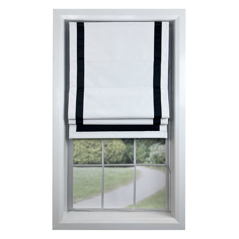 Blackout Roman Shade, 27" W x 63" L, Black