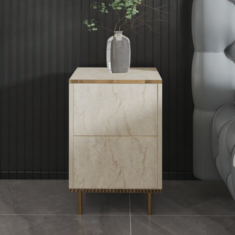 Tazeem 40cm W Manufactured Wood Bedside Table