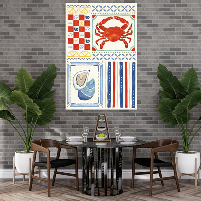 Coquillage coquillier social II, océan côtier, reproduction d'art mural