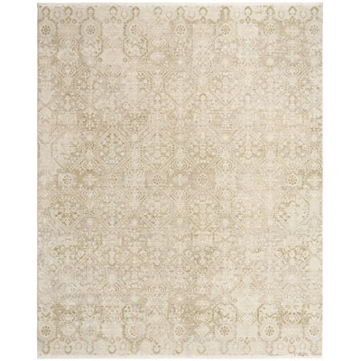 Tapis d'intérieur beige vintage 7 pi 10 po x 10 pi 2 po Altair