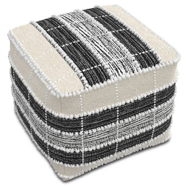 Corrigan Studio® Adalgisa Modern Checkered Dimensional Pouf Ottoman