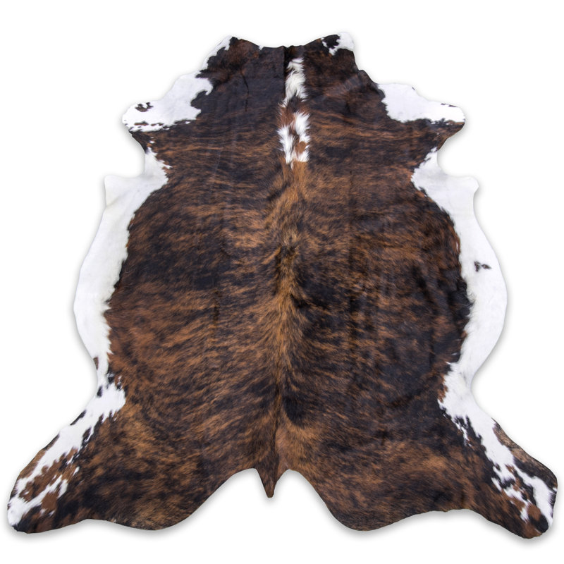 Tapis brun fait main vache Ponce
