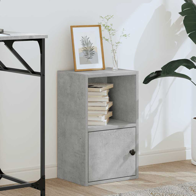 Conary 31cm W Bookcase, (2 Shelves) 52cmH x 31cmW x 24cmD, Concrete Grey