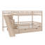 Structure de lit superposé polyvalente avec glissade, escalier de rangement et 2 tiroirs-132950337