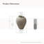 Vase en céramique rustique, pot en terre cuite avec finition gris-brun, options de formes et de tailles multiples-118045727