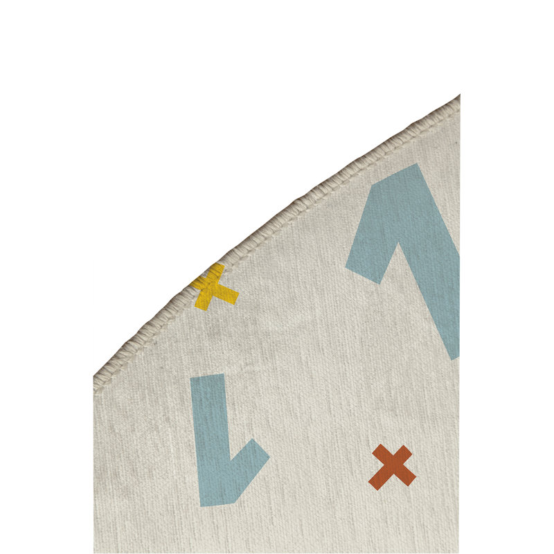 Tapis de jeu pour enfants Numéros, Ivoire / gris anthracite / jaune