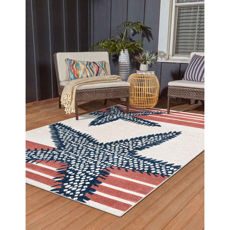 Millville Indoor/Outdoor Rug Ivory, Rectangle 6' x 9'